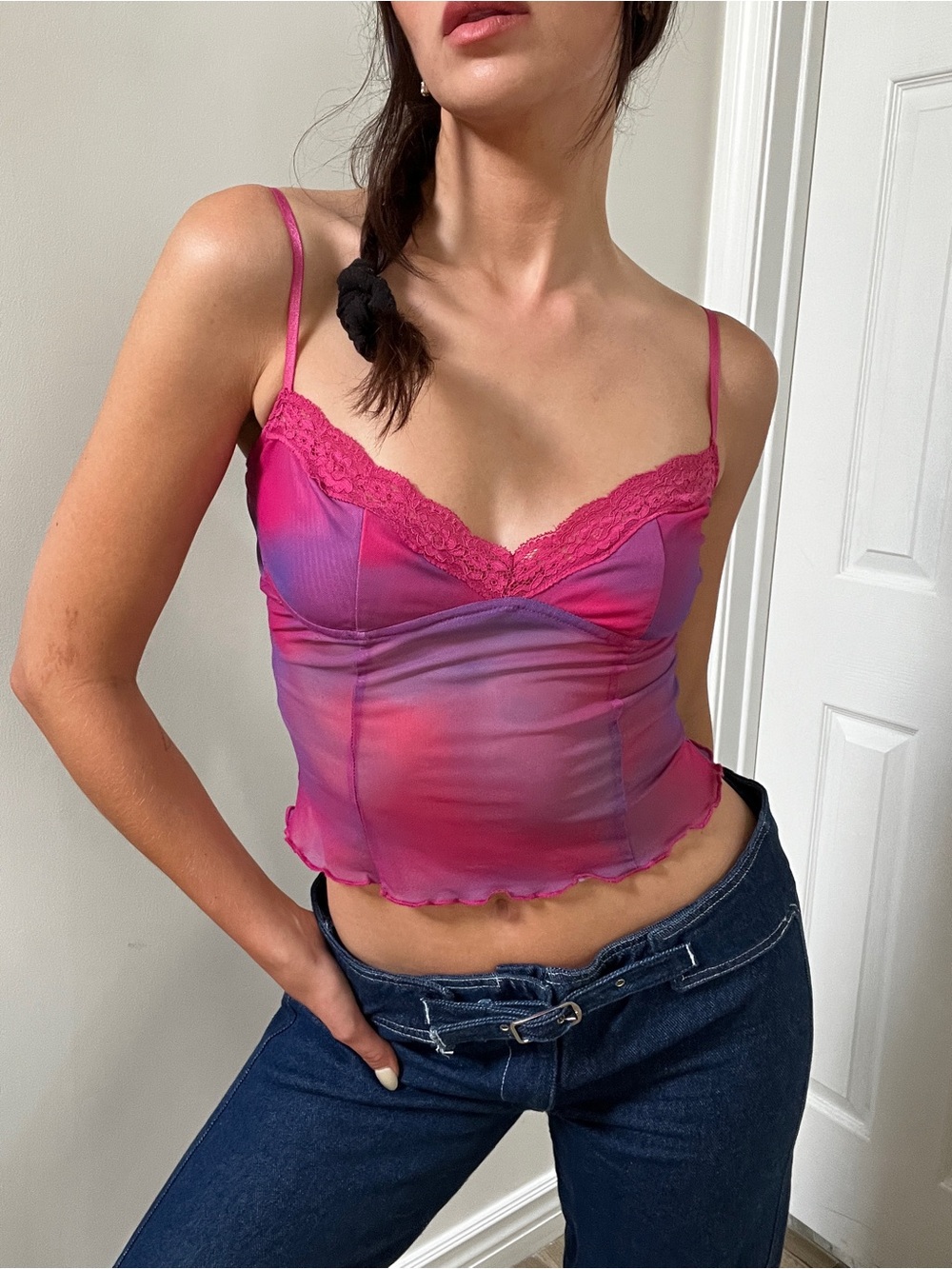 I.AM.GIA Gianna Mesh Camisole Top XS